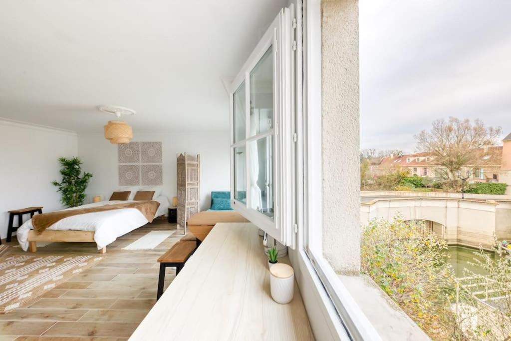 Studio Vue Direct Sur Le Port De Cergy, Parking Prive Gratuit Extérieur photo